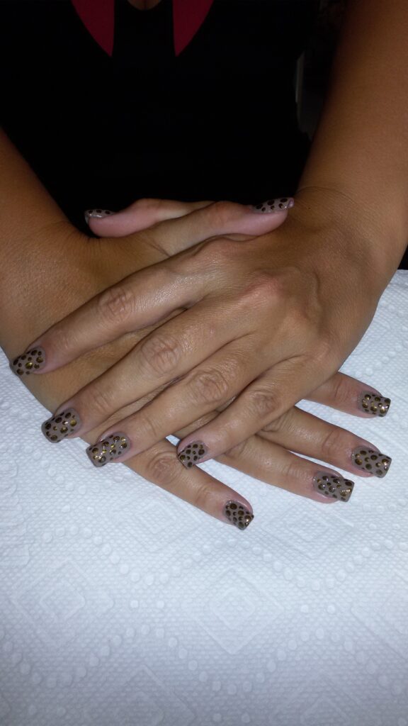 Pink manicure at Julie Michelle Temple Beauty