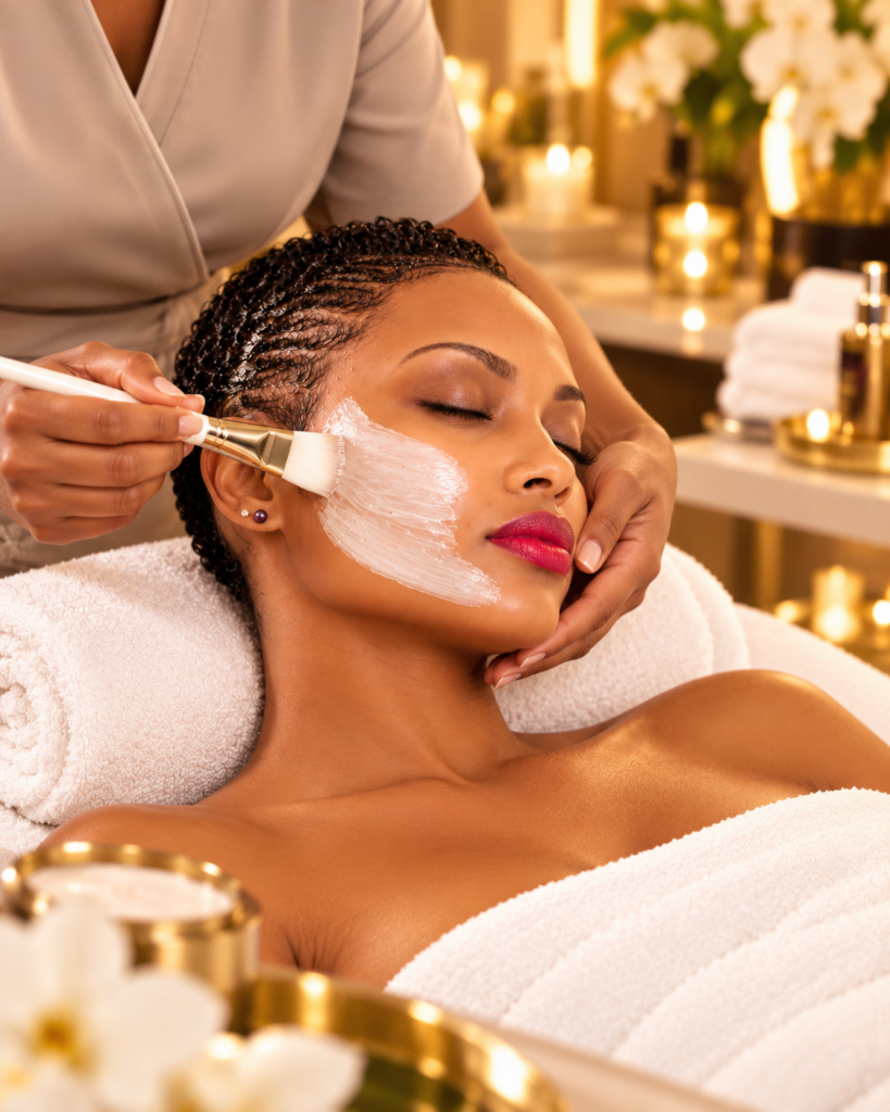 Facial treatment at Julie Michelle Temple Beauty